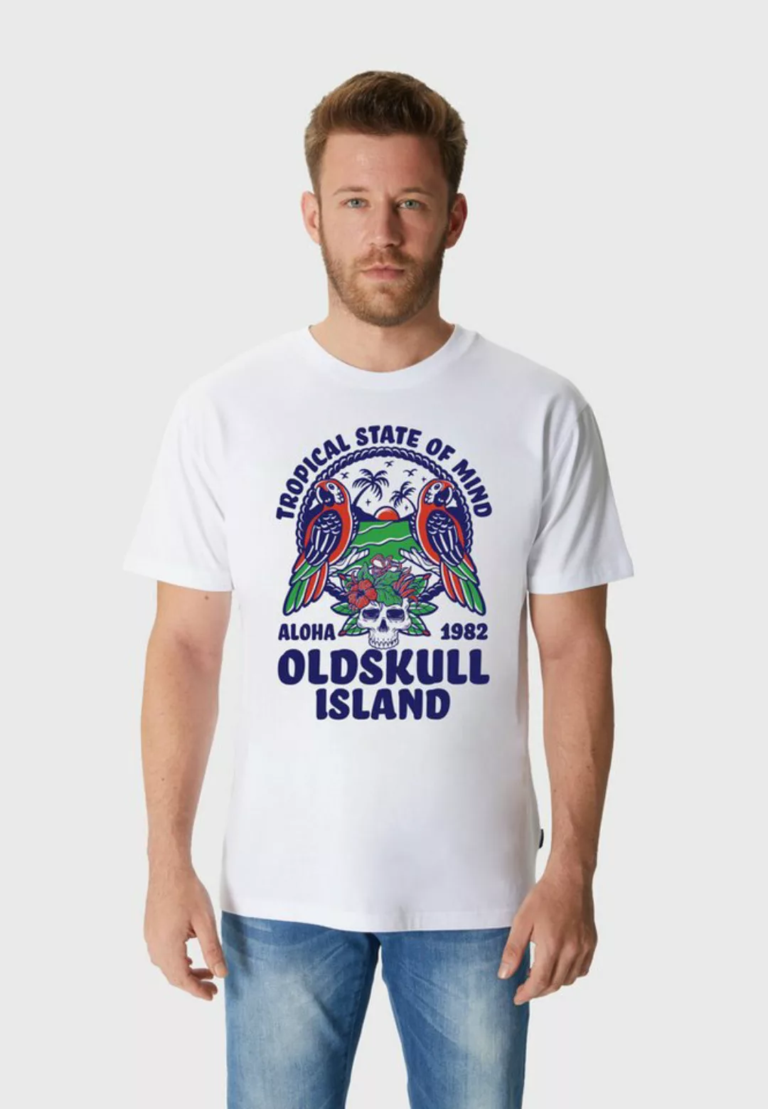 Oldskull T-Shirt Wrldvibe Tropical Birds Logo Graphic günstig online kaufen