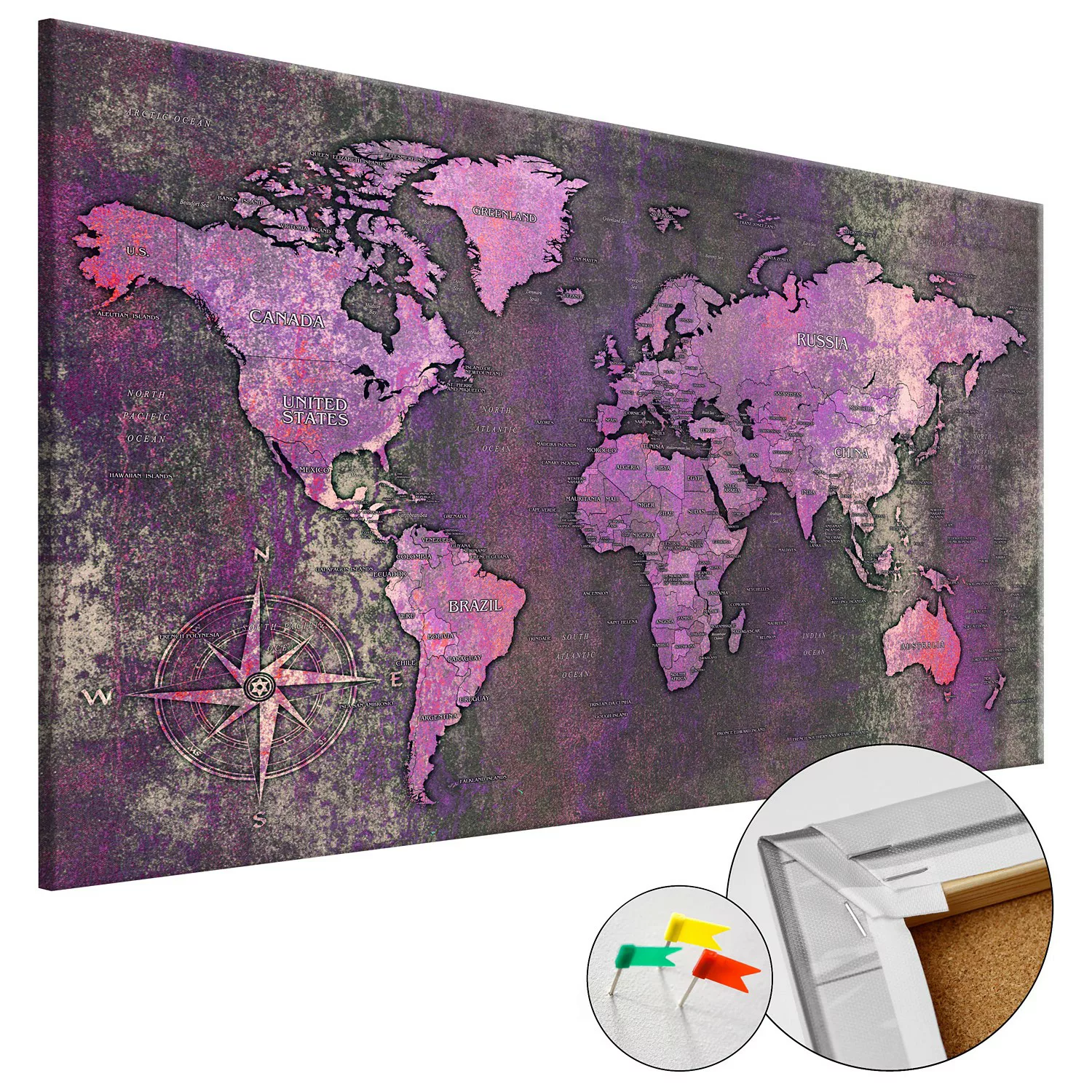 home24 Korkbild Amethyst Map günstig online kaufen