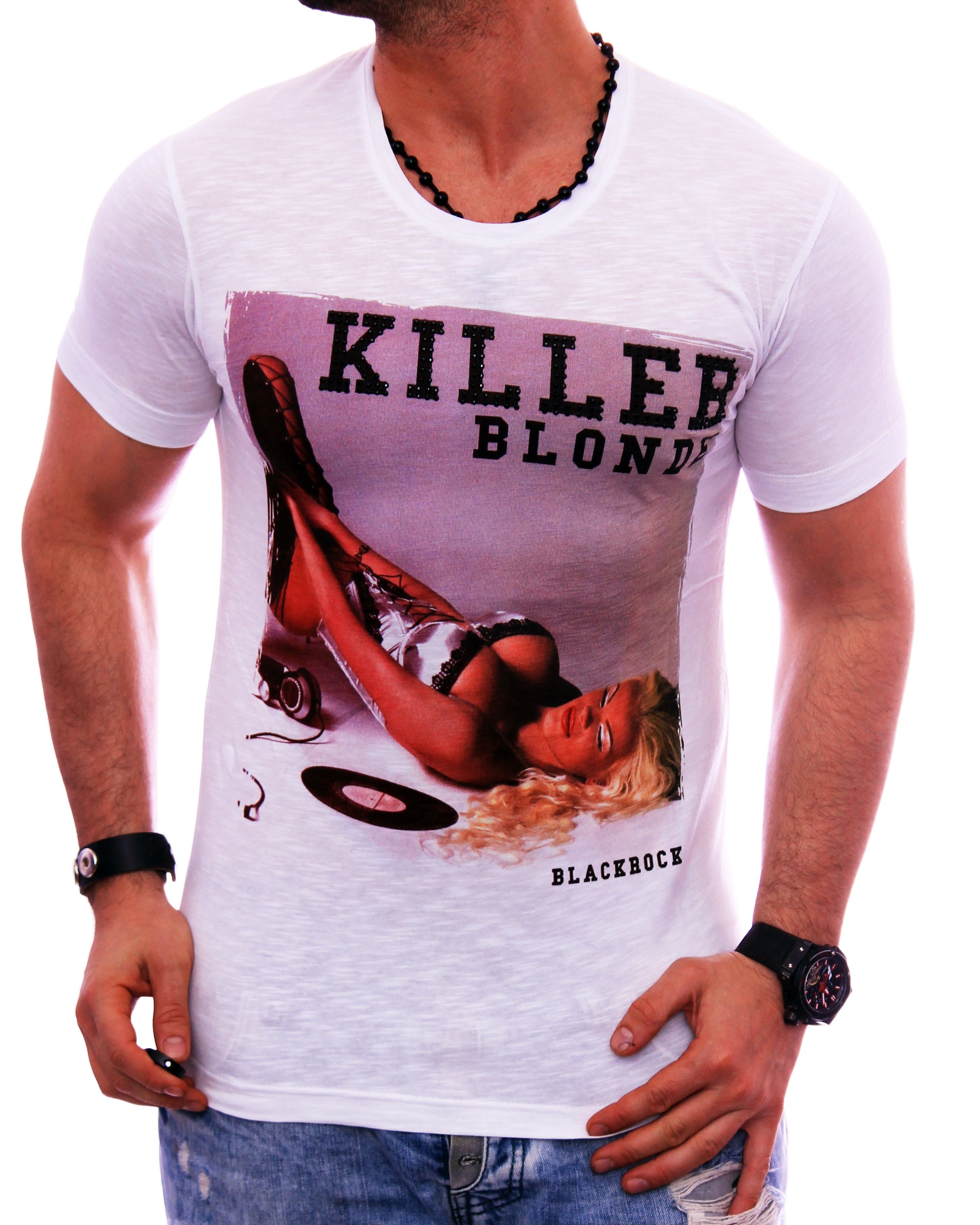 BLACKROCK T-Shirt Herren Shirt Urlaub Motiv günstig online kaufen