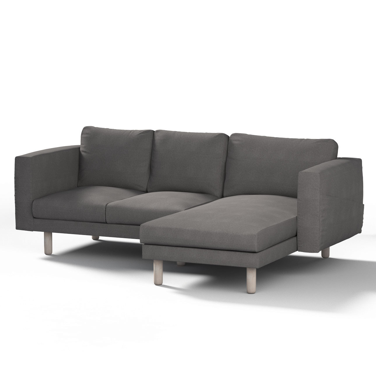 Bezug für Norsborg 3-Sitzer Sofa mit Recamiere, dunkelgrau, Norsborg Bezug günstig online kaufen