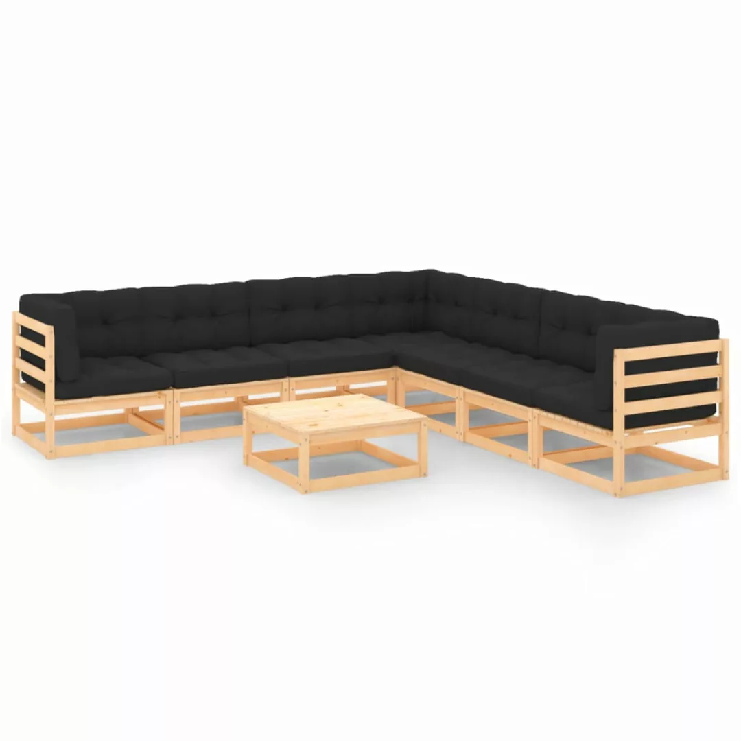 8-tlg. Garten-lounge-set Mit Kissen Massivholz Kiefer günstig online kaufen