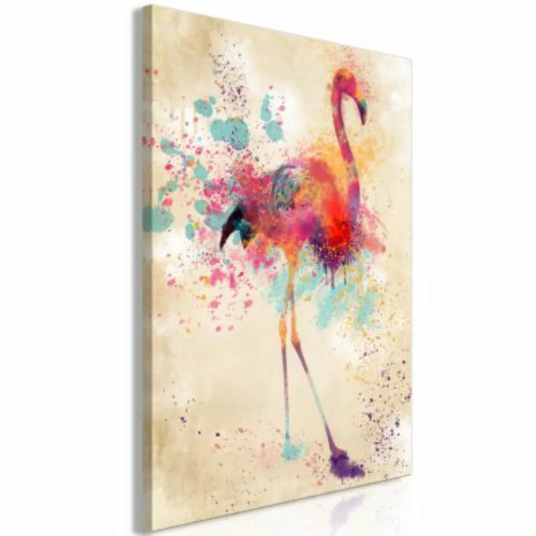 artgeist Wandbild Watercolor Flamingo (1 Part) Vertical mehrfarbig Gr. 40 x günstig online kaufen