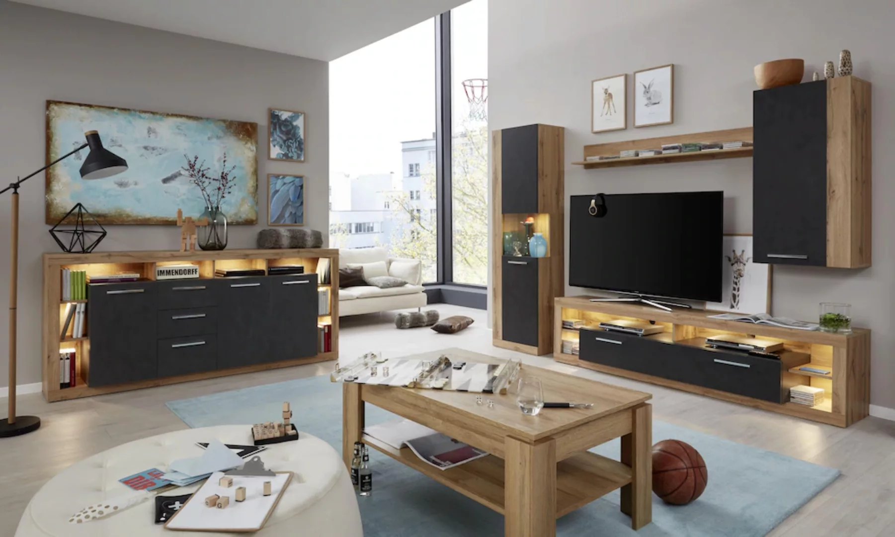INOSIGN Sideboard "Gwendolyn", moderner, großer Wohnzimmerschrank günstig online kaufen