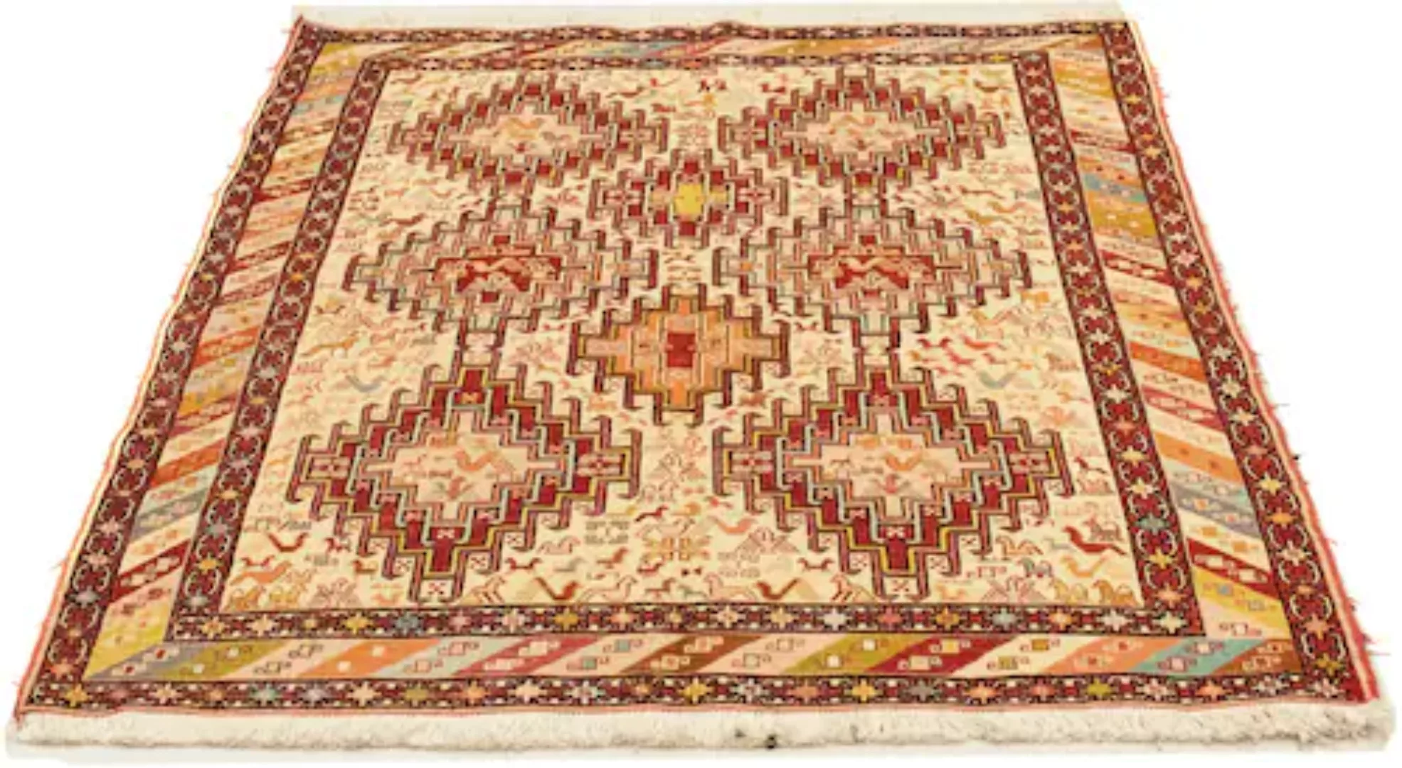 morgenland Wollteppich »Täbriz Teppich handgeknüpft beige«, rechteckig günstig online kaufen