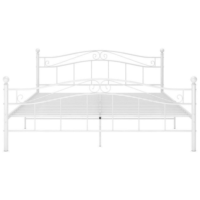 furnicato Bettgestell Bett Weiß Metall 200x200 cm (1-tlg) günstig online kaufen