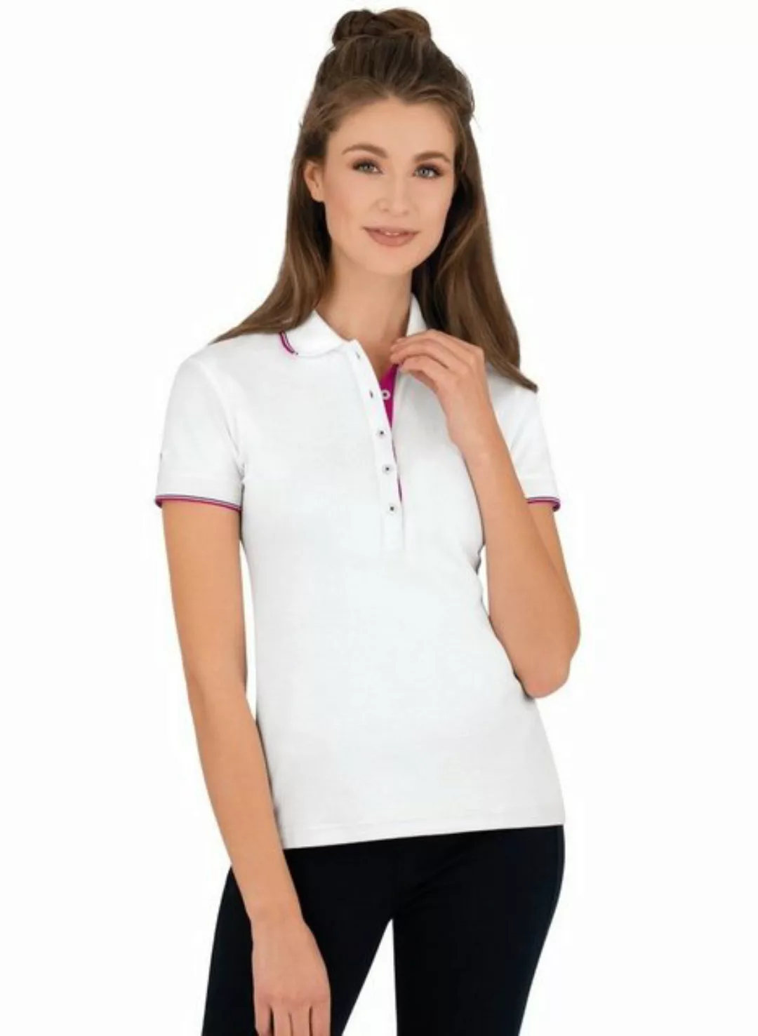 Trigema Poloshirt TRIGEMA Slim Fit Poloshirt mit langer Knopfleiste (1-tlg) günstig online kaufen