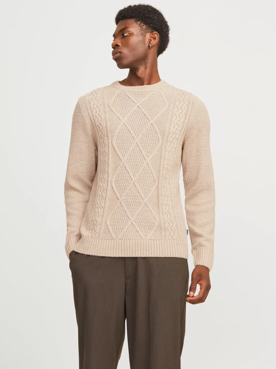 Jack & Jones Rundhalspullover JPRBLUDIOGO CABLE KNIT LN günstig online kaufen