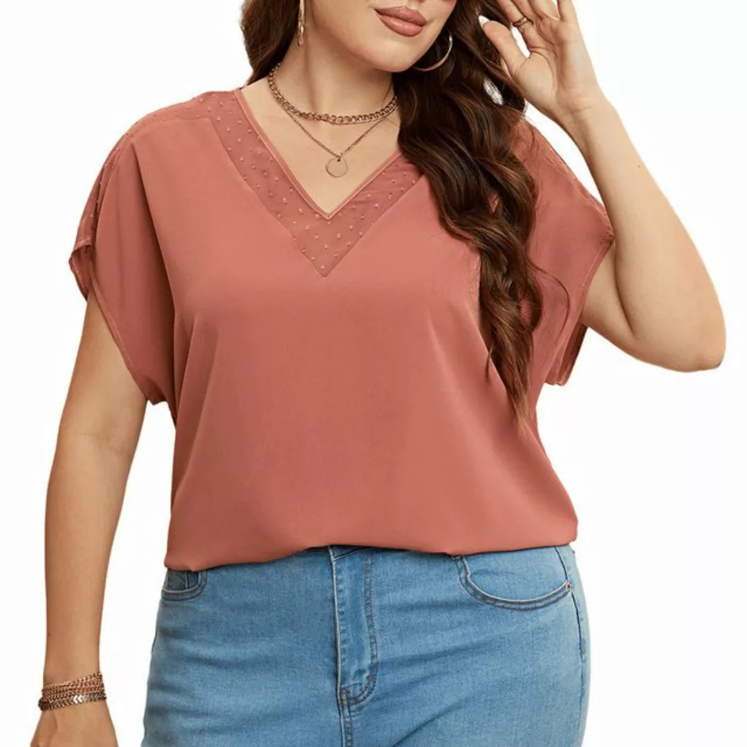 YRIIOMO T-Shirt Sommer Ziegelrot Lose Casual Top Frauen günstig online kaufen