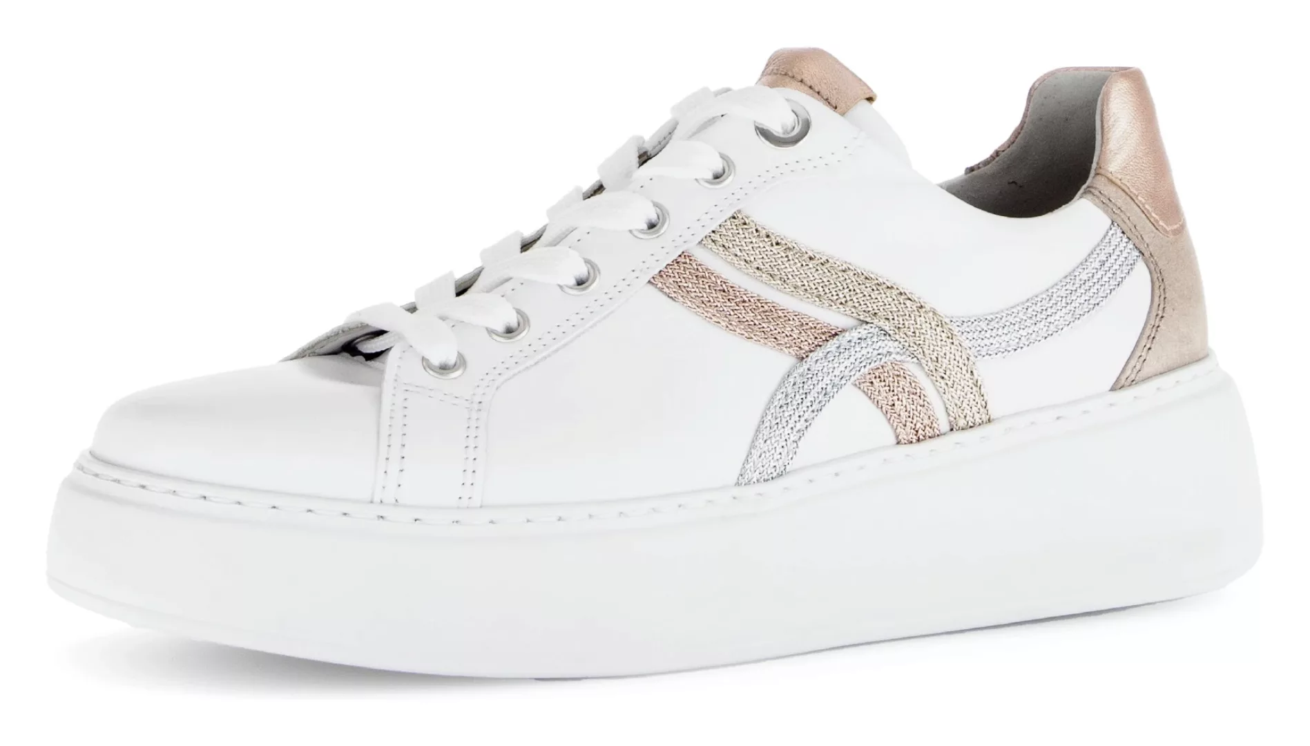 Gabor Plateausneaker "FLORENZ", Freizeitschuh, Halbschuh, Schnürer, Kontras günstig online kaufen