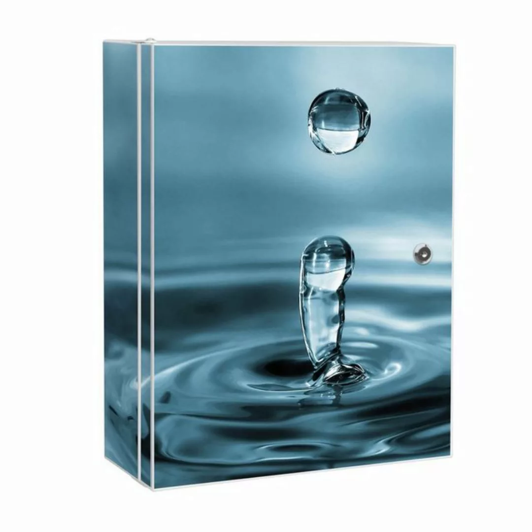 banjado Medizinschrank Stahl Wassertropfen (abschließbar, 3 große und 2 kle günstig online kaufen
