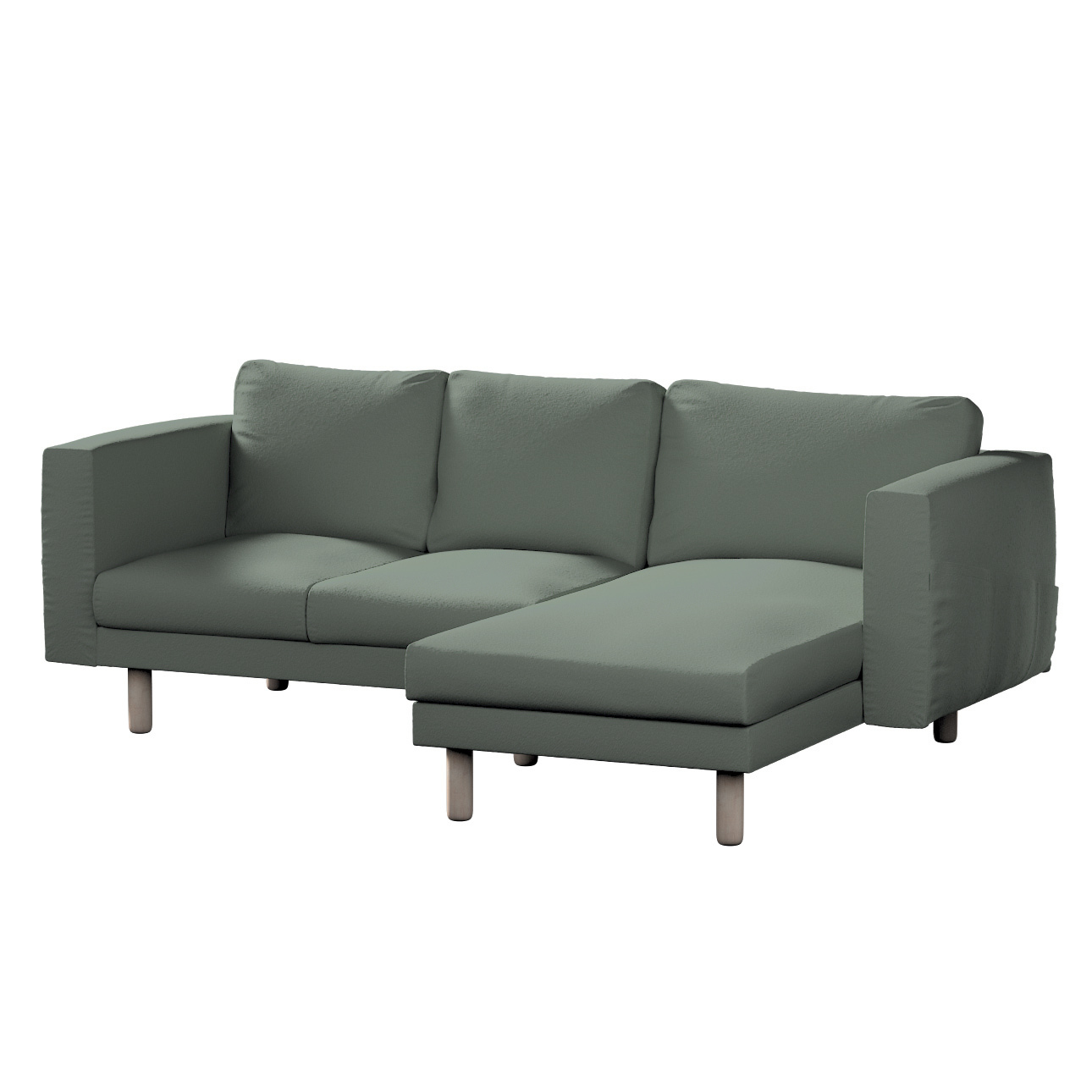 Bezug für Norsborg 3-Sitzer Sofa mit Recamiere, grün, Norsborg Bezug für 3- günstig online kaufen