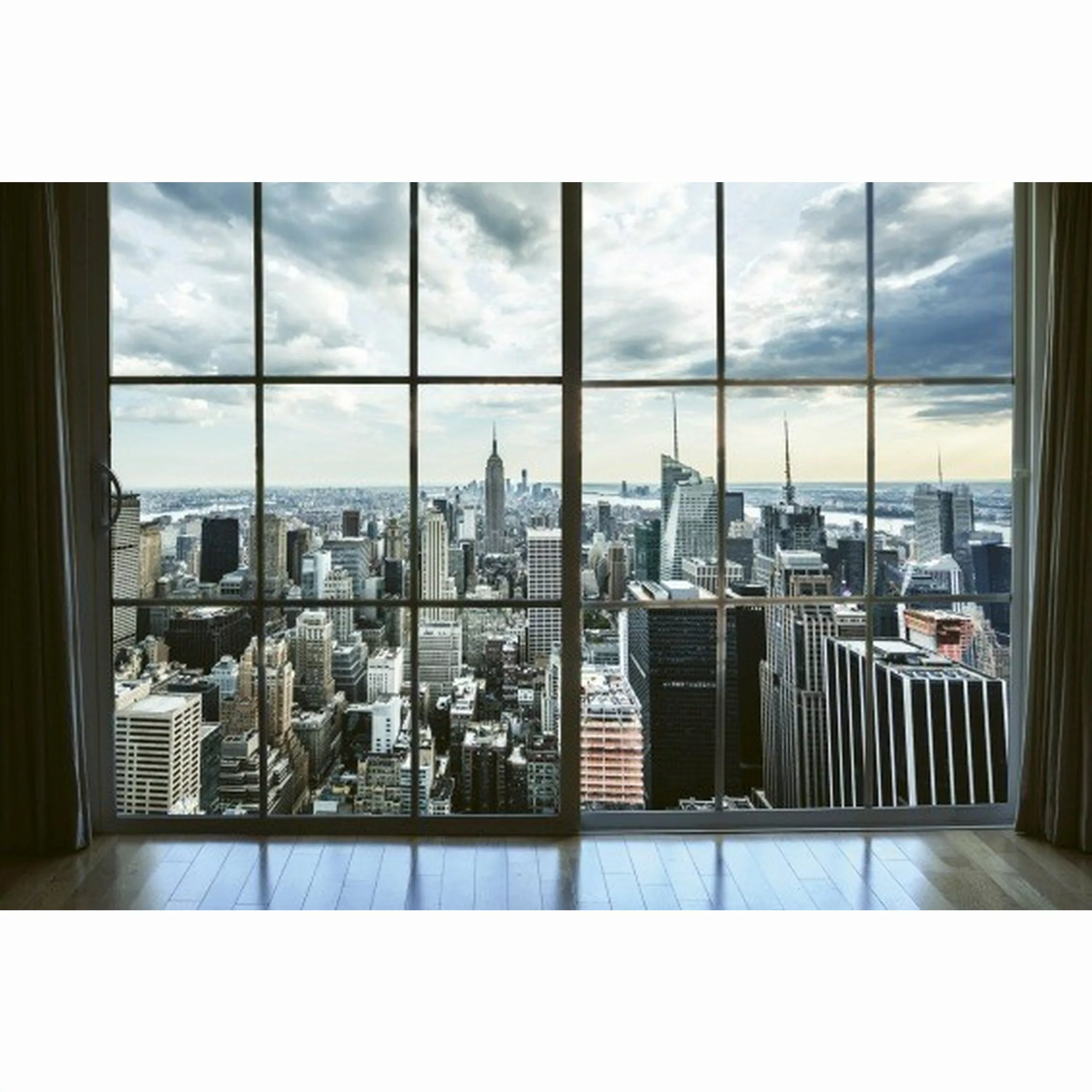 Fototapete MANHATTAN WINDOW VIEW  | MS-5-0009 | Blau | Digitaldruck auf Vli günstig online kaufen