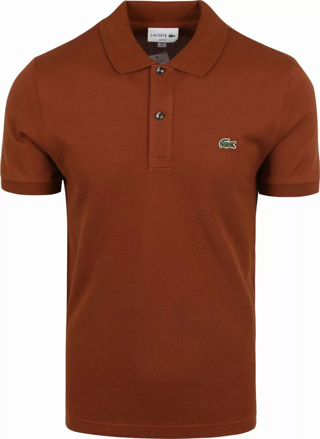 Lacoste Polohemd Pique Rostbraun - Größe M günstig online kaufen