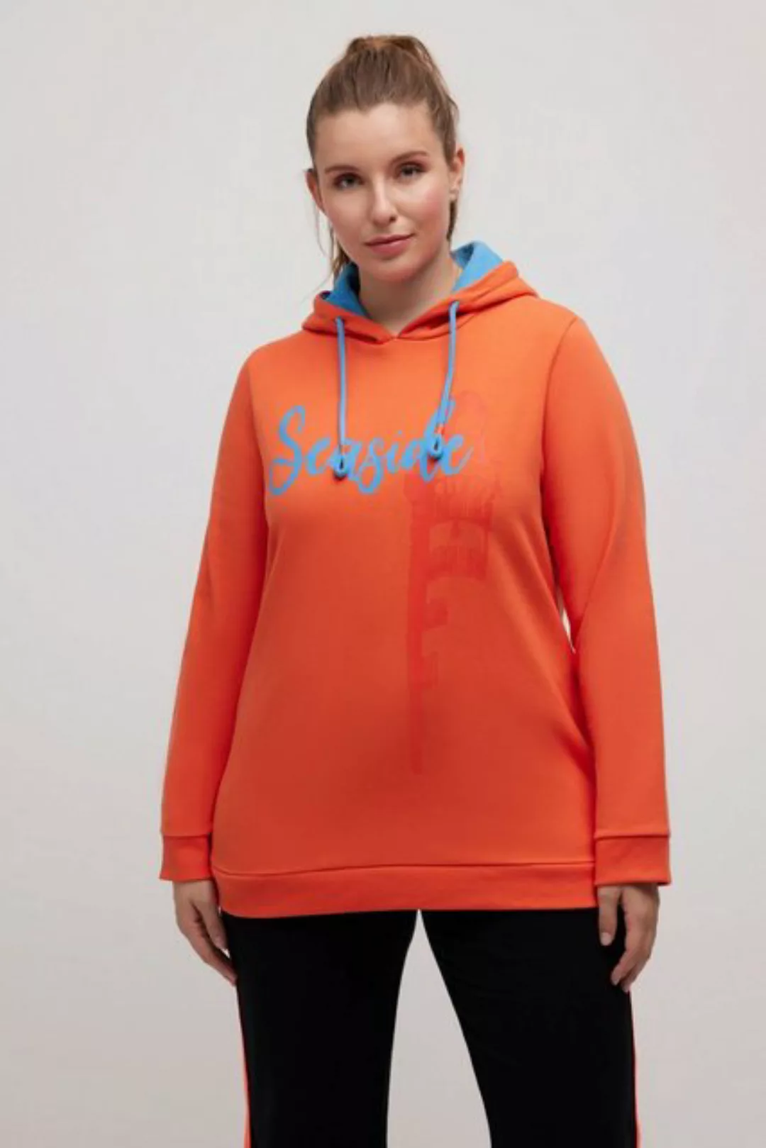 Ulla Popken Sweatshirt Hoodie Leuchtturm Kapuze Langarm günstig online kaufen