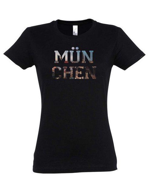 Urban Backwoods Print-Shirt München Damen T-Shirt Munich Bayern Bavaria Sky günstig online kaufen