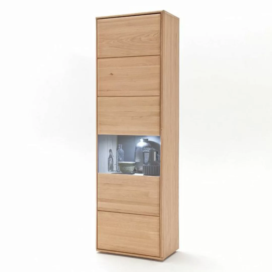 Lomadox Vitrine TIJUANA-05 Wohnzimmer Vitrine aus massiver Eiche Bianco, op günstig online kaufen