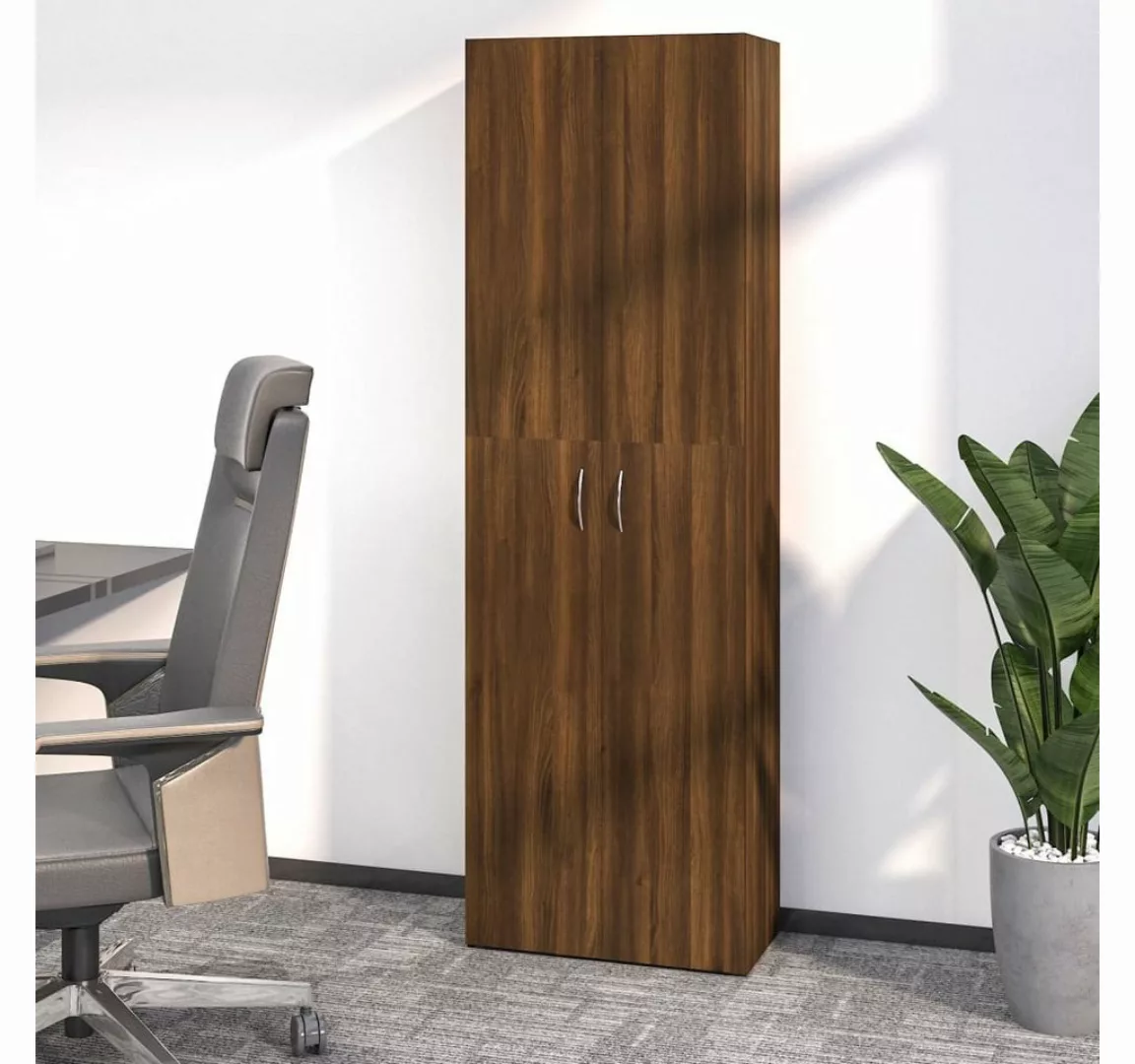 vidaXL Aktenschrank Büroschrank Braun Eichen-Optik 60x32x190 cm Spanplatte günstig online kaufen