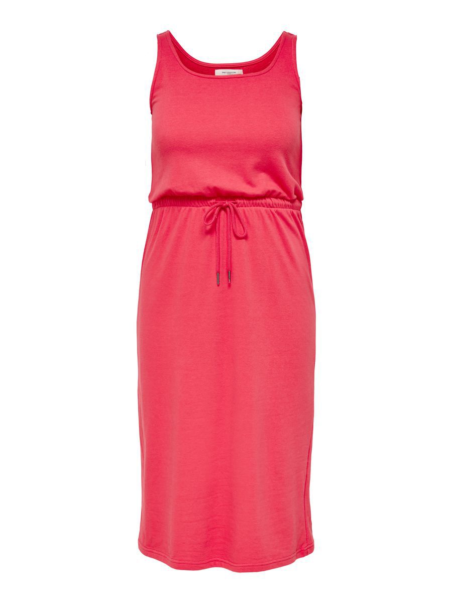 ONLY Curvy Karreeausschnitt Kleid Damen Pink günstig online kaufen