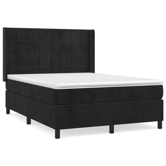 vidaXL Boxspringbett Bett Boxspringbett Samt komplett mit Matratze & Topper günstig online kaufen