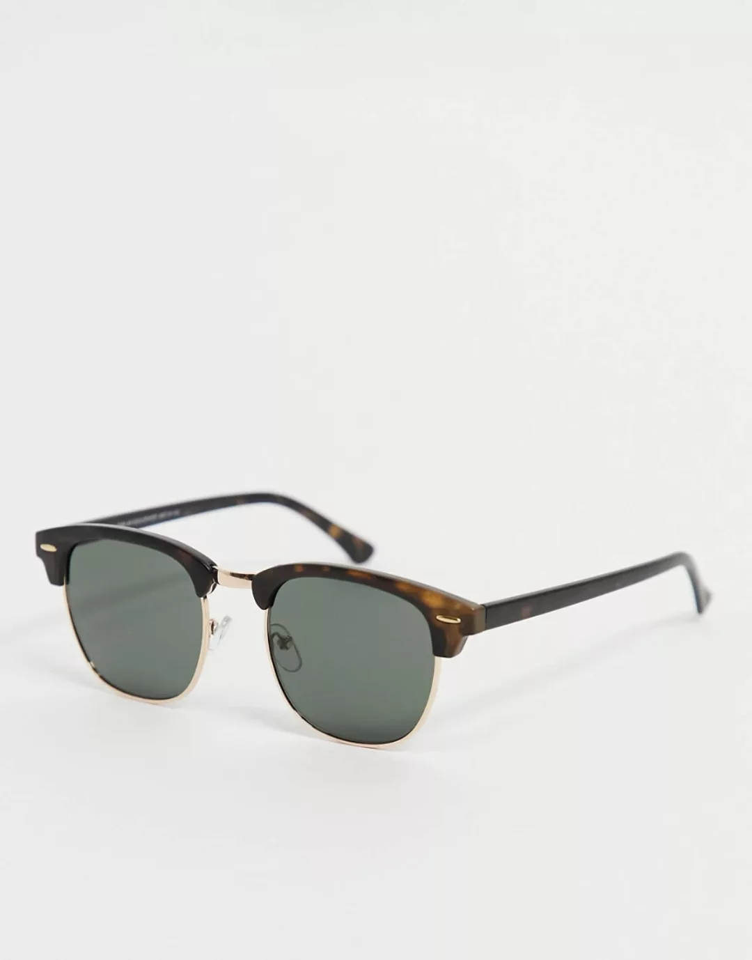 New Look – Eckige Retro-Sonnenbrille in Schildpattoptik-Braun günstig online kaufen