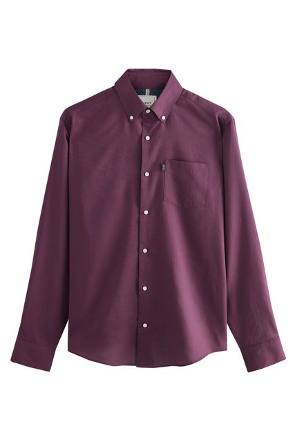 Next Langarmhemd Pflegeleichtes Button-Down-Oxford-Hemd (1-tlg) günstig online kaufen