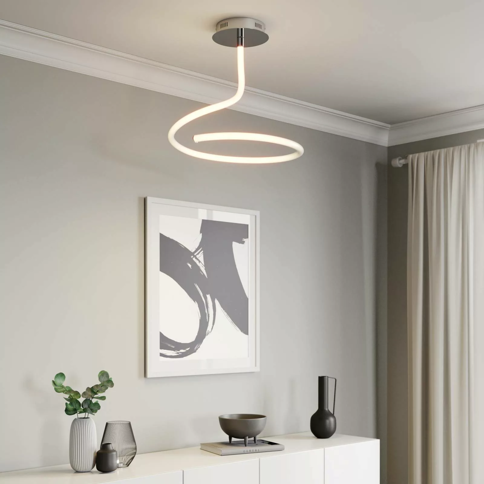 Lucande Serpentina LED-Deckenlampe, dimmbar günstig online kaufen