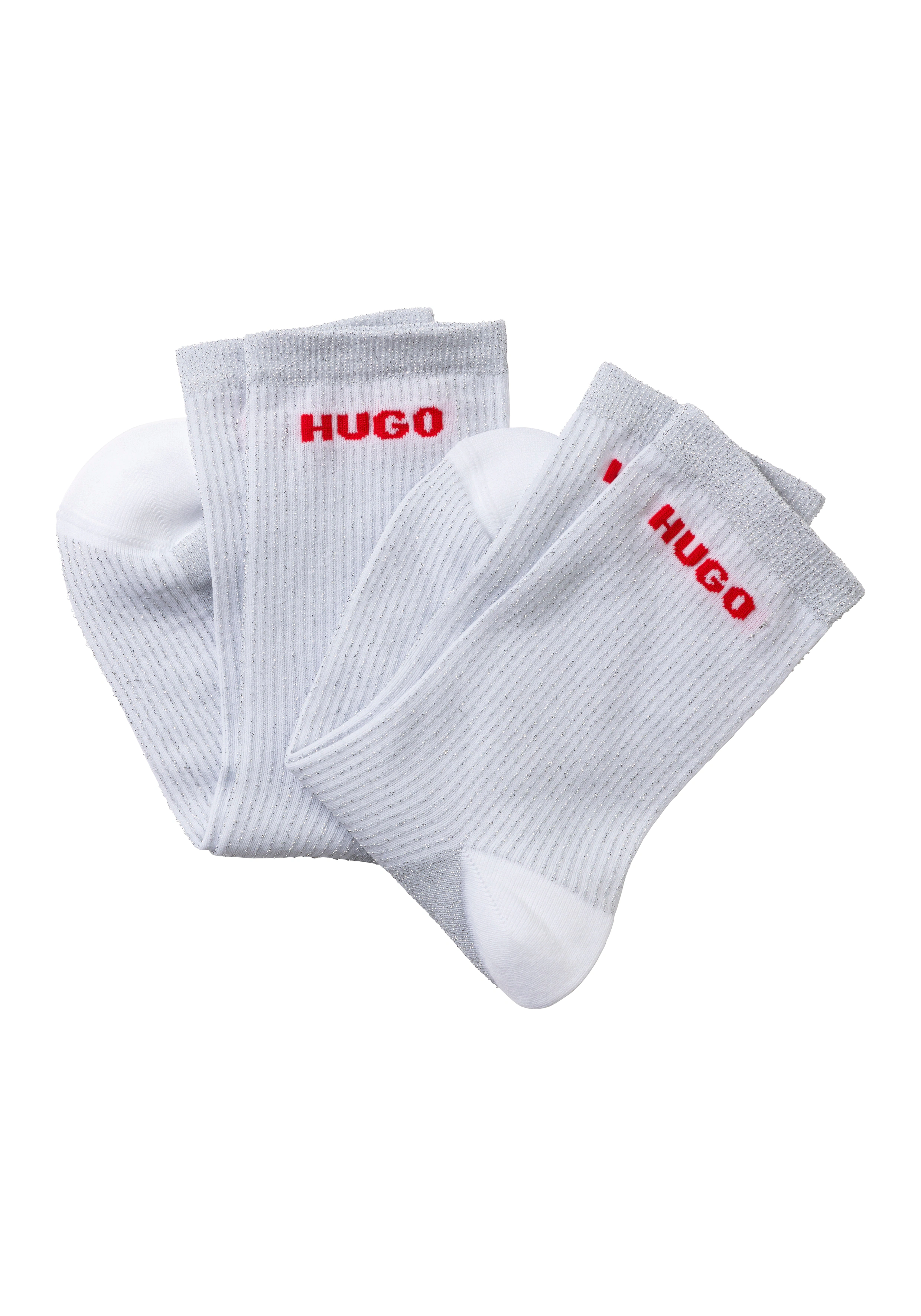 HUGO Underwear Freizeitsocken "2P QS RIB LUREX PA W", (Packung, 2 Paar), mi günstig online kaufen