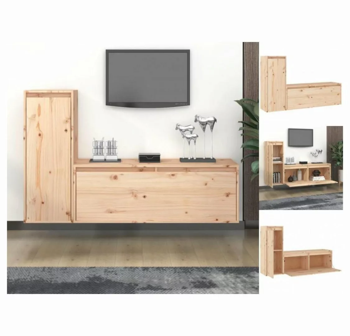 vidaXL TV-Schrank TV-Schränke 2 Stk Massivholz Kiefer Lowboard Lowboard günstig online kaufen