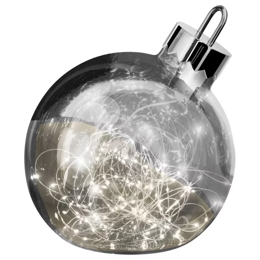 LED Dekoleuchte Ornament in Silber 200 mm günstig online kaufen