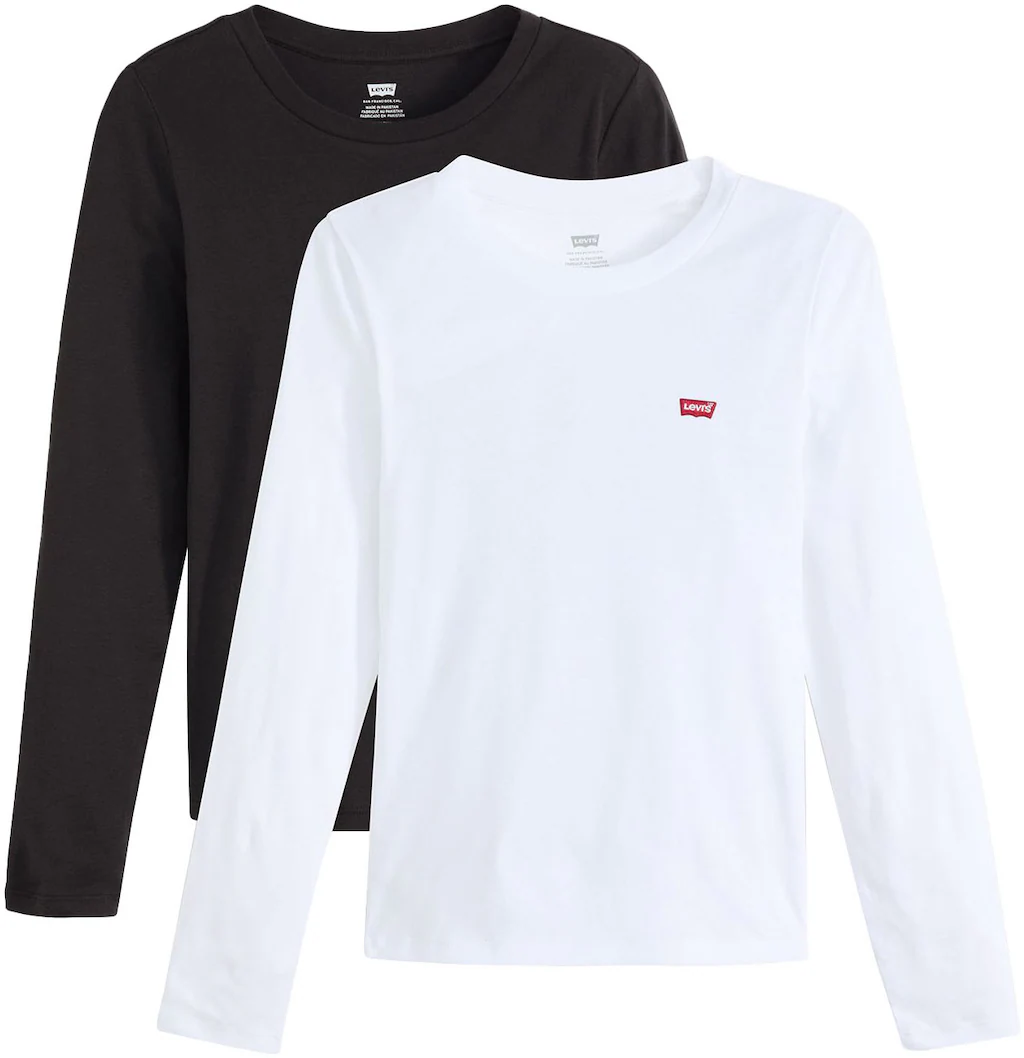 Levis Langarmshirt "LS 2 Pack Tee", (Packung, 2 tlg.), mit Batwing Logo-Sti günstig online kaufen