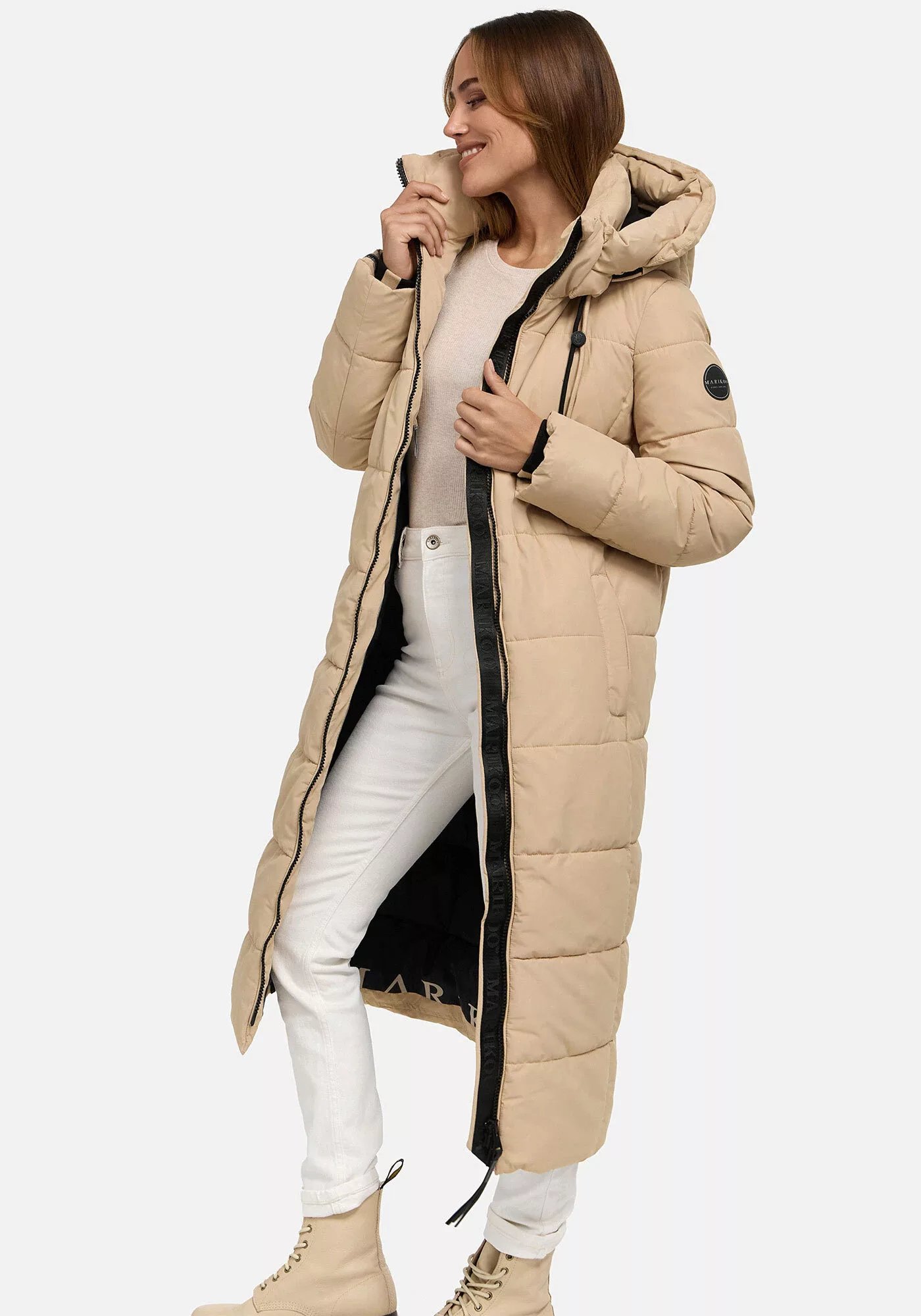 Marikoo Winterjacke "Nadeshikoo XIV", extra langer Winter Mantel gesteppt günstig online kaufen