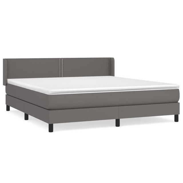 vidaXL Boxspringbett Bett Boxspringbett mit Matratze & Topper Kunstleder ve günstig online kaufen