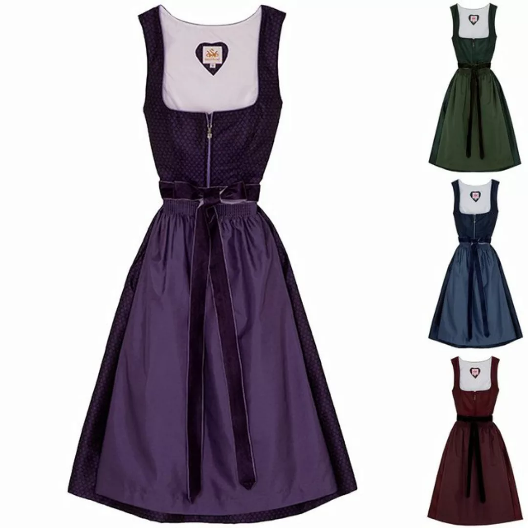 Spieth & Wensky Dirndl Emmi-Drindl Emmi 2-teiliges Midi-Dirndl Kleid Dirndl günstig online kaufen