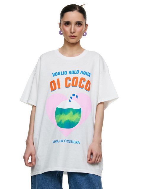 Worldclassca T-Shirt Worldclassca Oversized Print DI COCO T-Shirt Sommer Ob günstig online kaufen