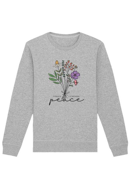 F4NT4STIC Sweatshirt Flower today I choose peace Premium Qualität günstig online kaufen