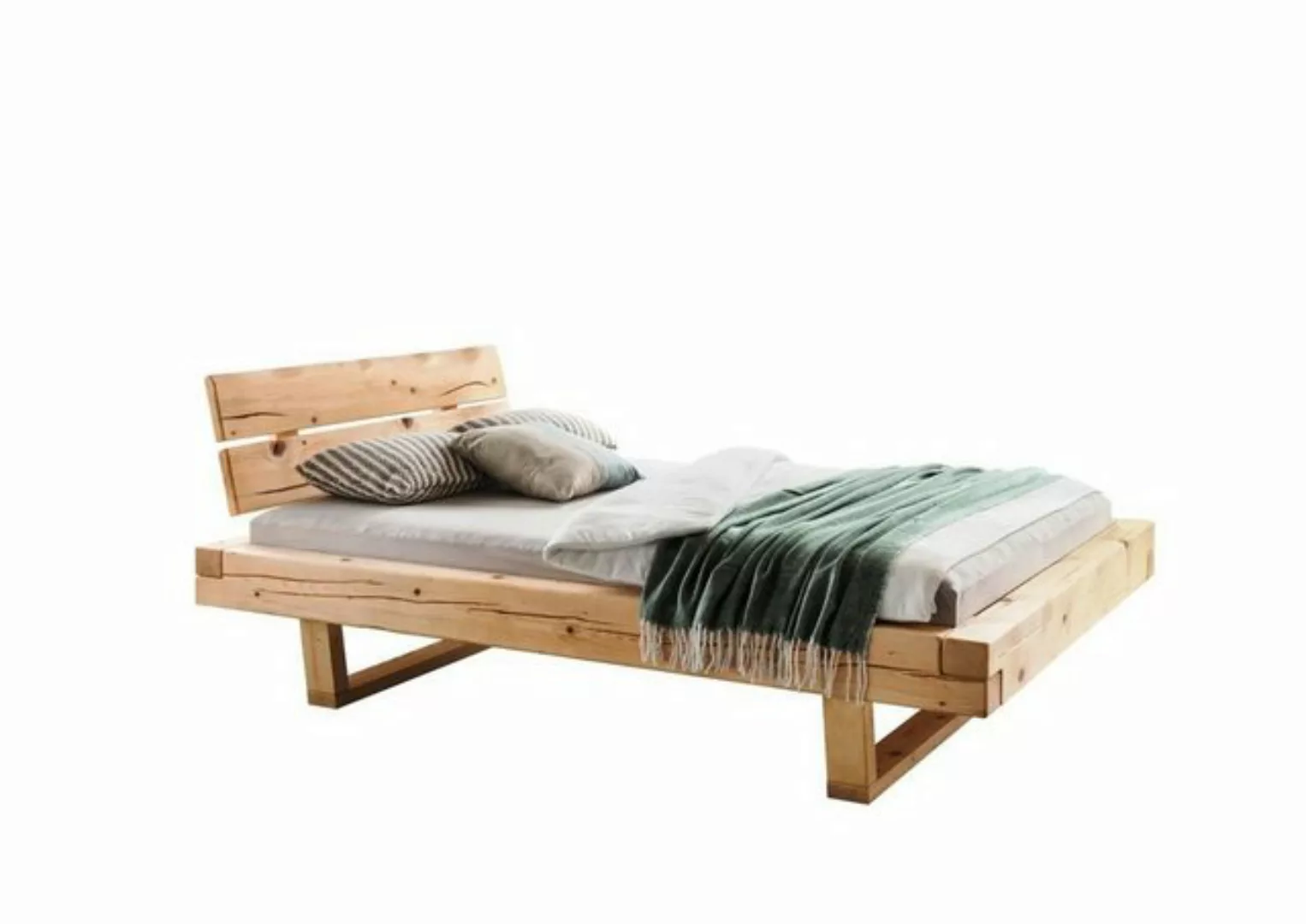 Natur24 Bett Monaco Balkenbett 140x200 Fichte Natur Massivholzbett günstig online kaufen
