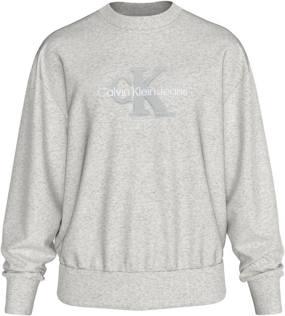 Calvin Klein Jeans Sweatshirt CHENILLE MONOLOGO CREW NECK mit Logostickerei günstig online kaufen