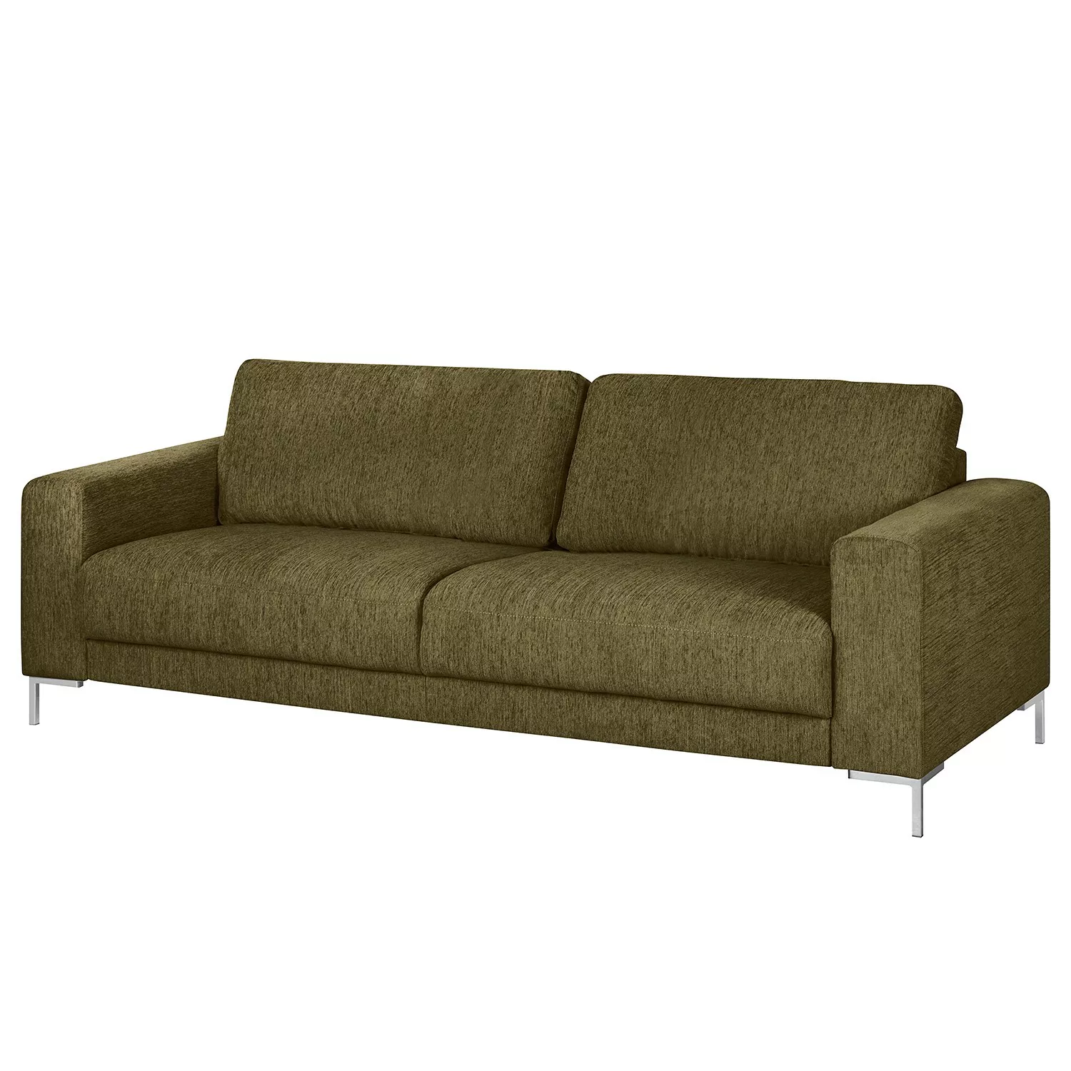 home24 Fredriks Sofa Summer I 3-Sitzer Olivgrün Strukturstoff 220x90x90 cm günstig online kaufen
