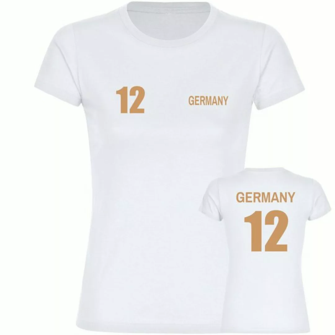 multifanshop T-Shirt Damen Germany - Trikot 12 - Frauen günstig online kaufen