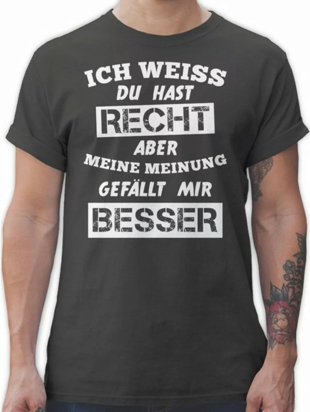 Shirtracer T-Shirt Meine Meinung Besserwisser Sprüche Statement mit Spruch günstig online kaufen