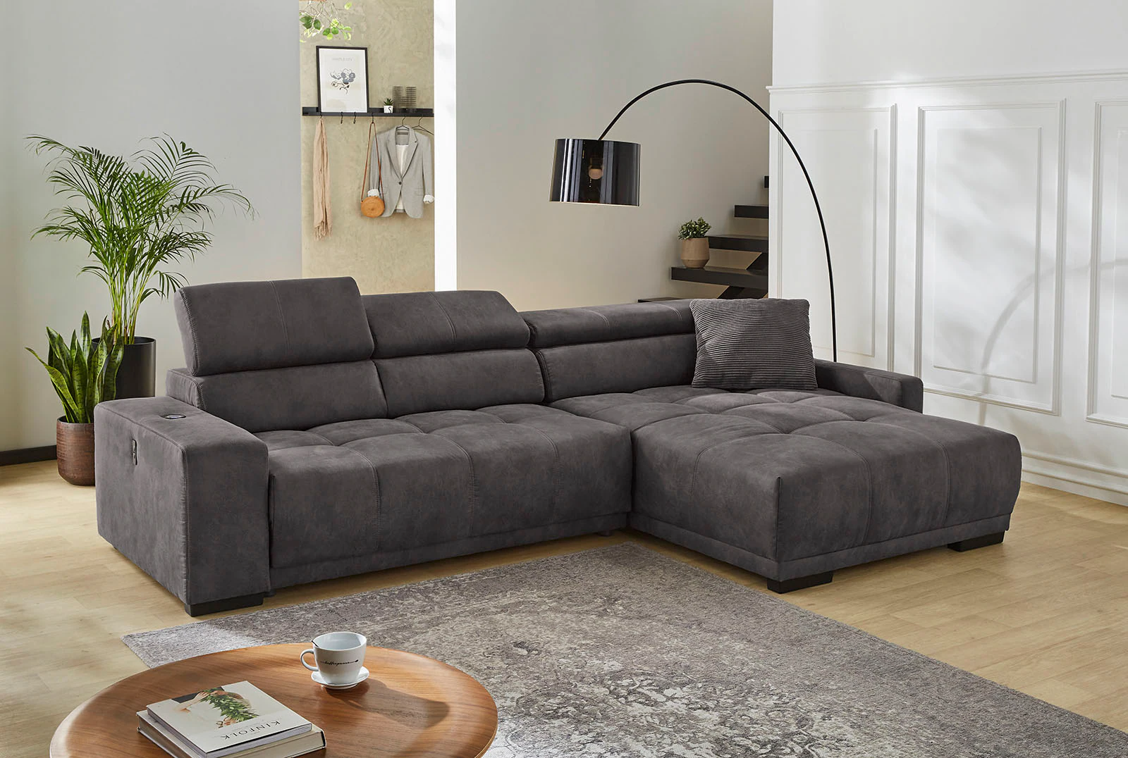 Jockenhöfer Gruppe Ecksofa "Le Mans L-Form mit elektromotorischer Sitztiefe günstig online kaufen
