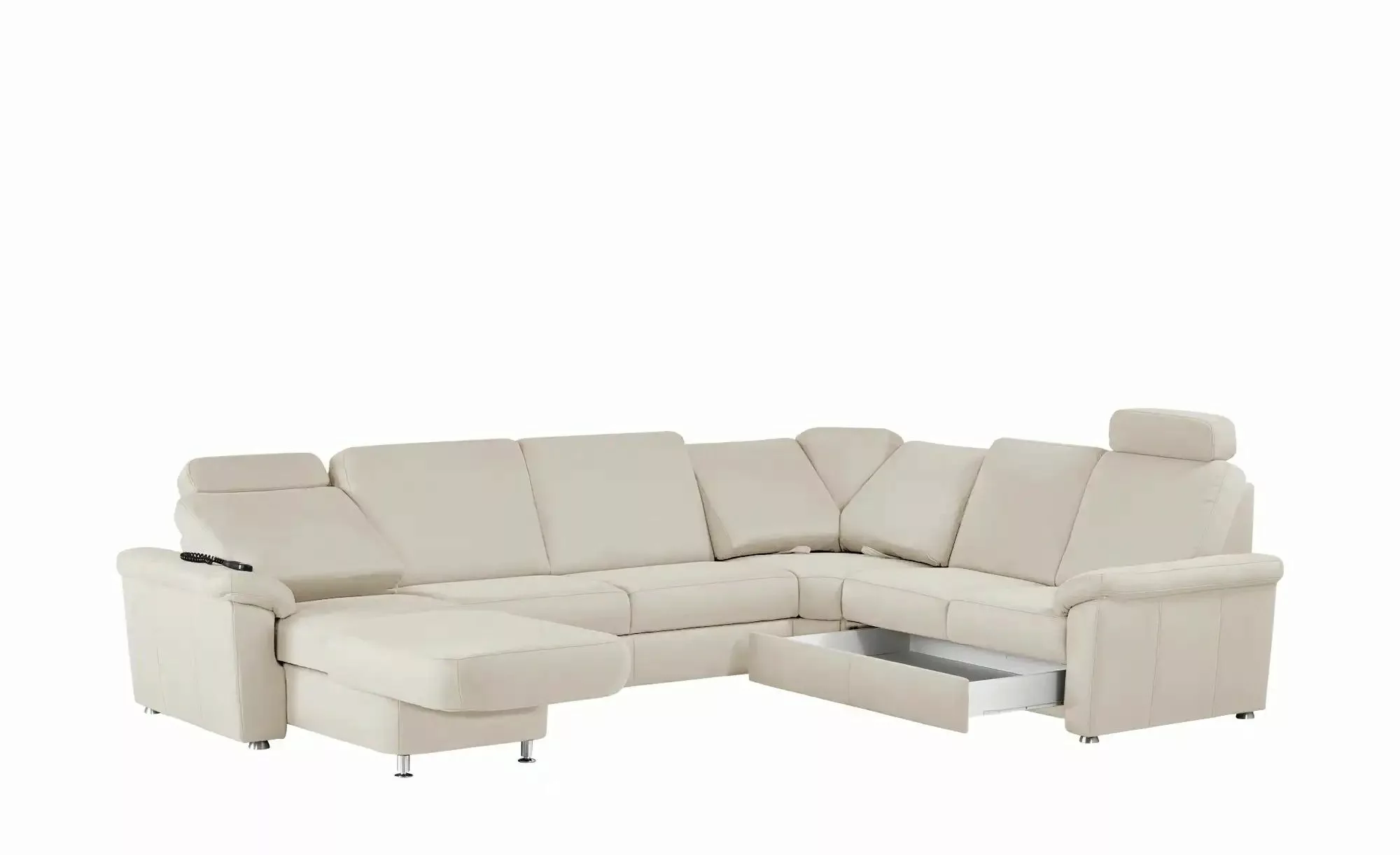 meinSofa Wohnlandschaft Mikrofaser Rita ¦ creme ¦ Maße (cm): B: 330 H: 91 T günstig online kaufen