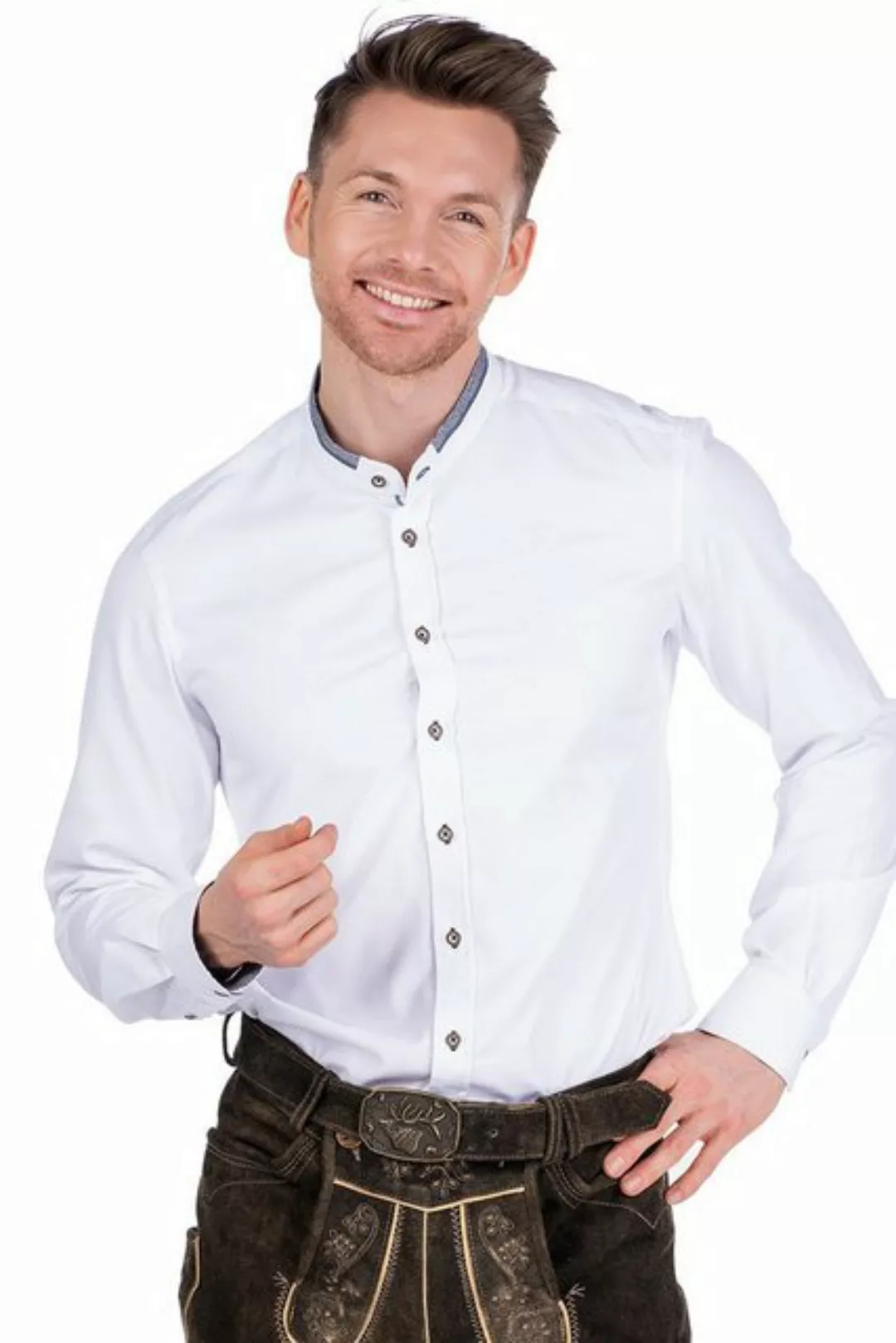 Spieth & Wensky Trachtenhemd Trachtenhemd - DUSTIN - weiß/dunkelblau, weiß/ günstig online kaufen