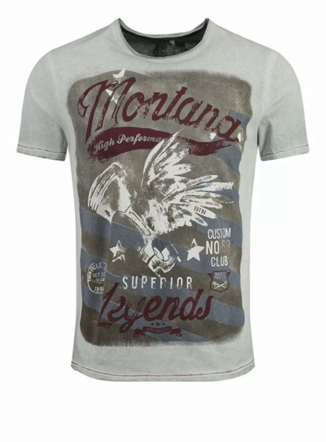 Key Largo T-Shirt T-Shirt Montana USA Biker Print Motiv vintage Look MT0018 günstig online kaufen