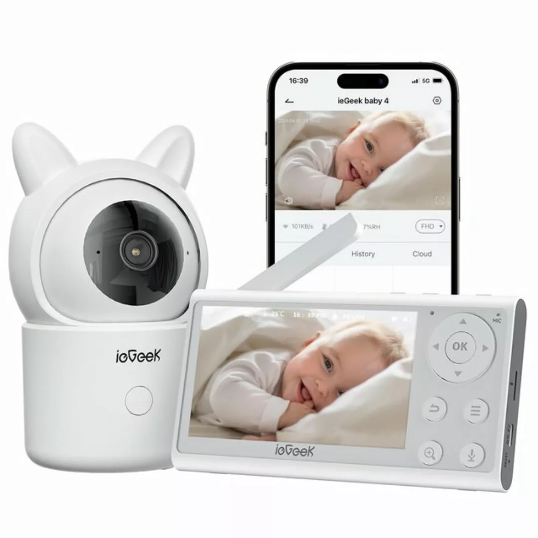 ieGeek Video-Babyphone WLAN Babyphone mit Kamera, Intelligente Babyfone mit günstig online kaufen