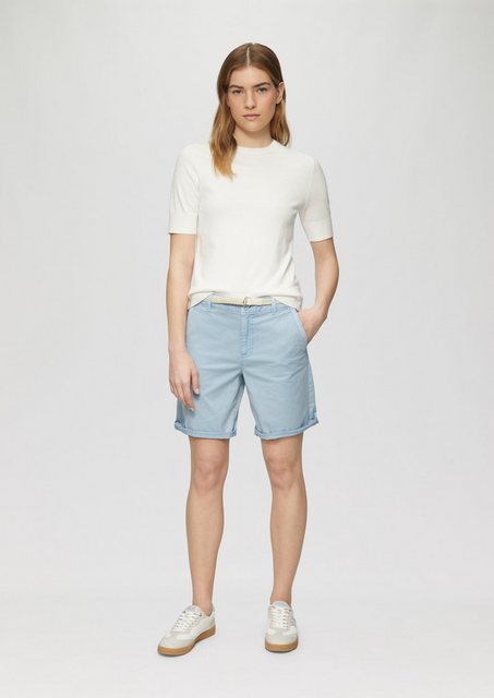 s.Oliver Shorts Shorts mit geflochtenem Gürtel und Garment Dye günstig online kaufen