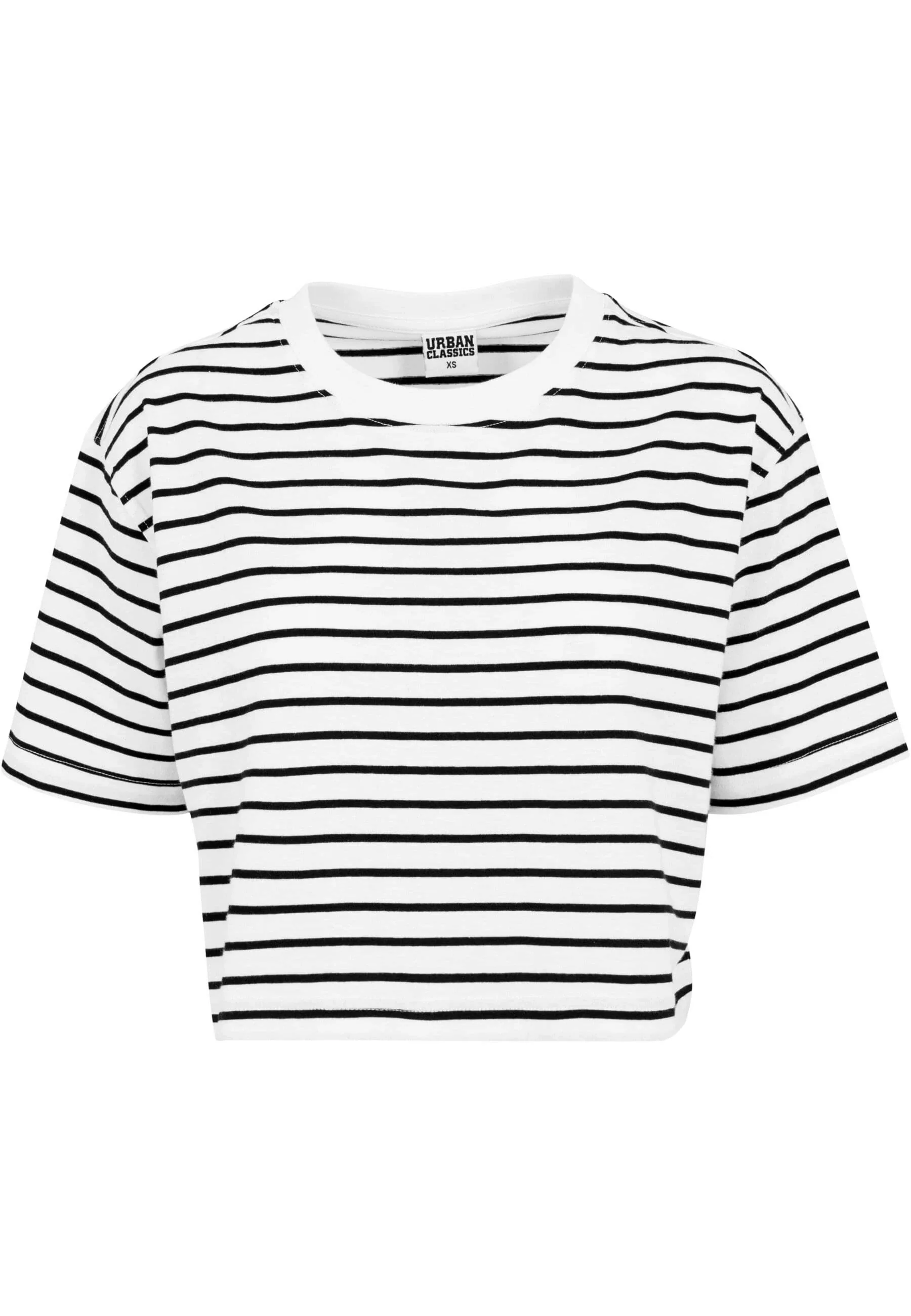 URBAN CLASSICS Kurzarmshirt "Urban Classics Damen Ladies Short Striped Over günstig online kaufen