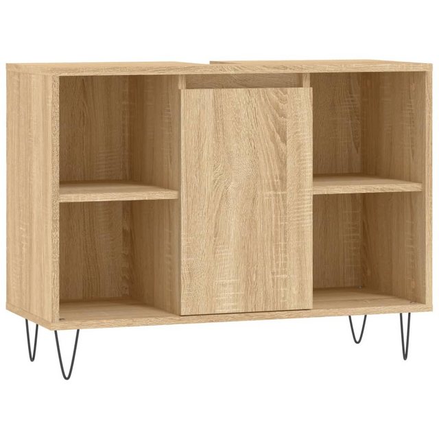 vidaXL Waschbeckenunterschrank Badschrank Sonoma-Eiche 80x33x60 cm Holzwerk günstig online kaufen