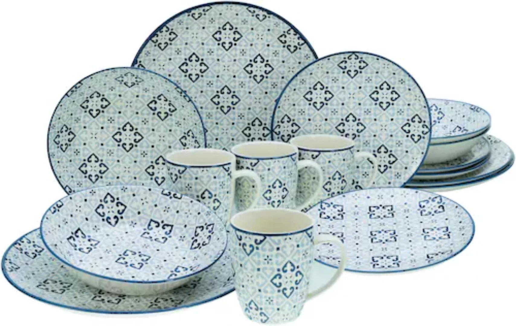 CreaTable Kombiservice »Yara«, (Set, 16 tlg.), orientalisch mediterraner St günstig online kaufen