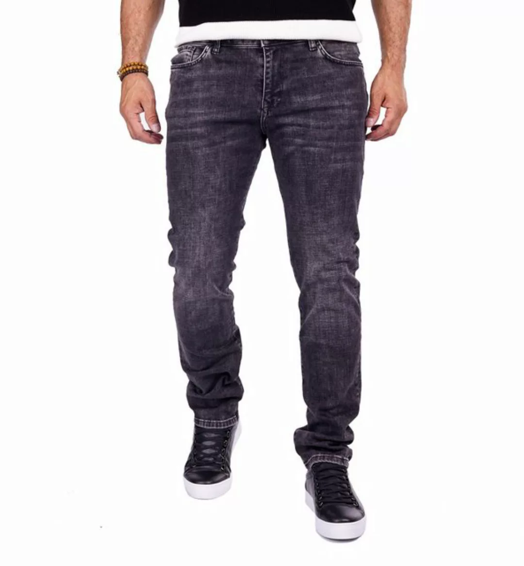 Denim Distriqt Regular-fit-Jeans Herren Basic Regular Fit Jeans mit Stretch günstig online kaufen